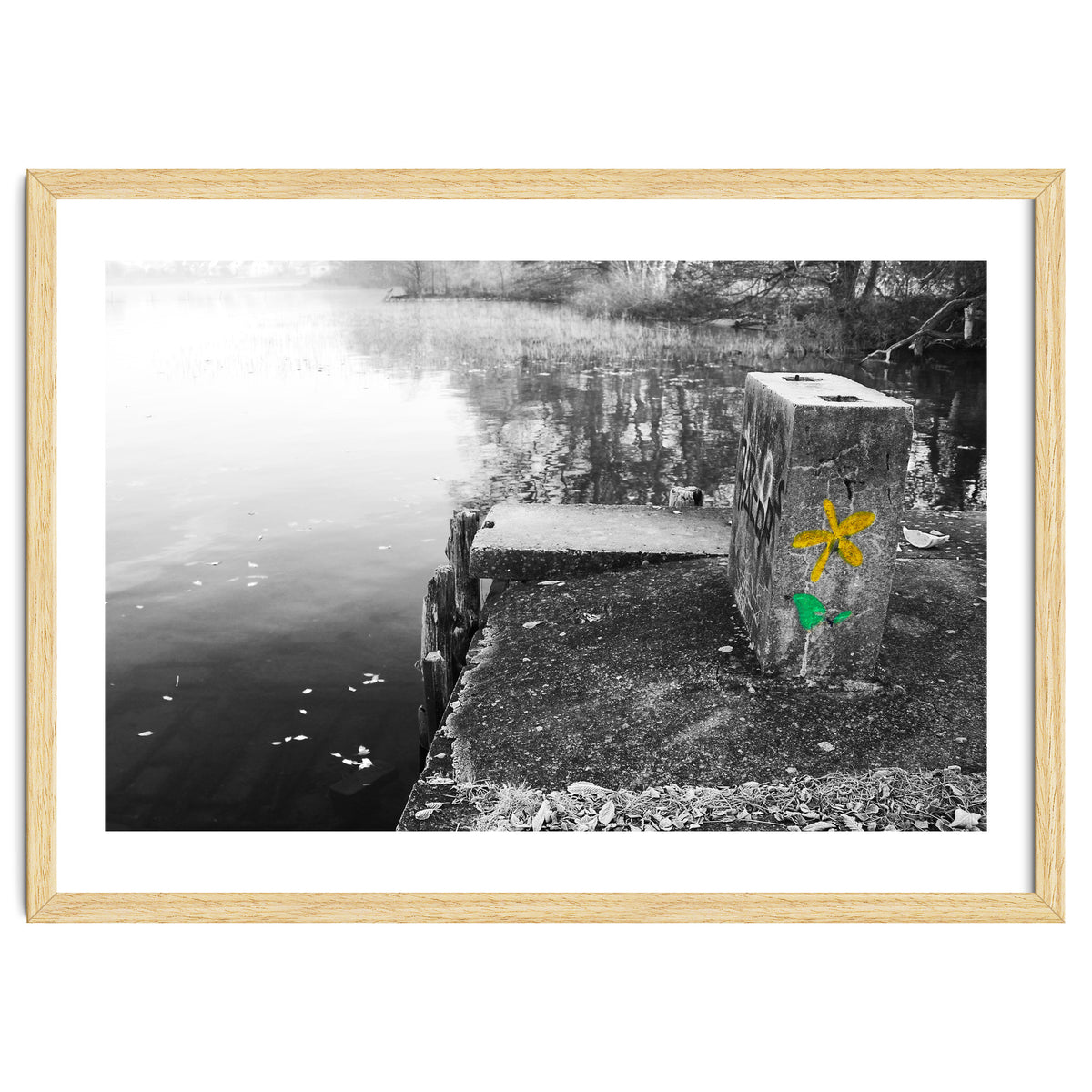 Frozen Ground Yellow Flower Street Art