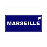 Let`s go to Marseille, France! Blue road sign (Print Only) thumbnail