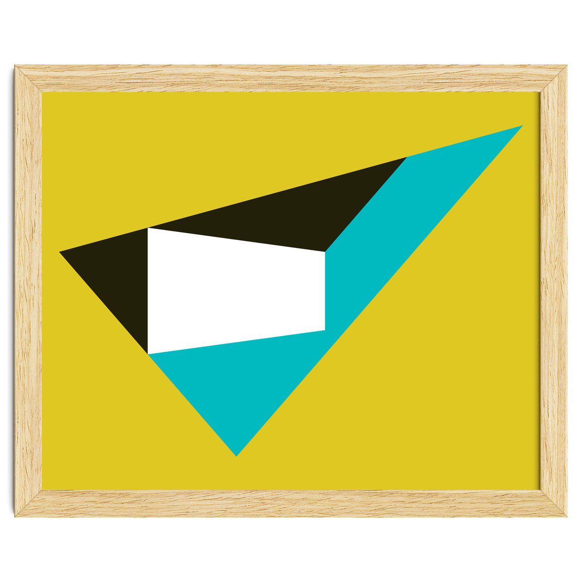 Geometric Shapes No. 39 - mustard & turquoise