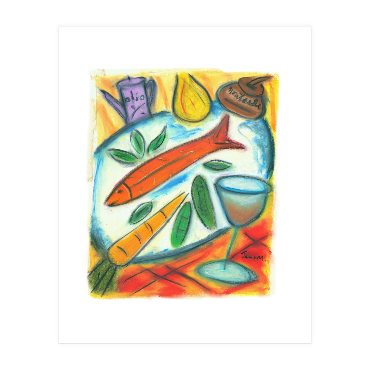 Fish And Veggies (Print Only)