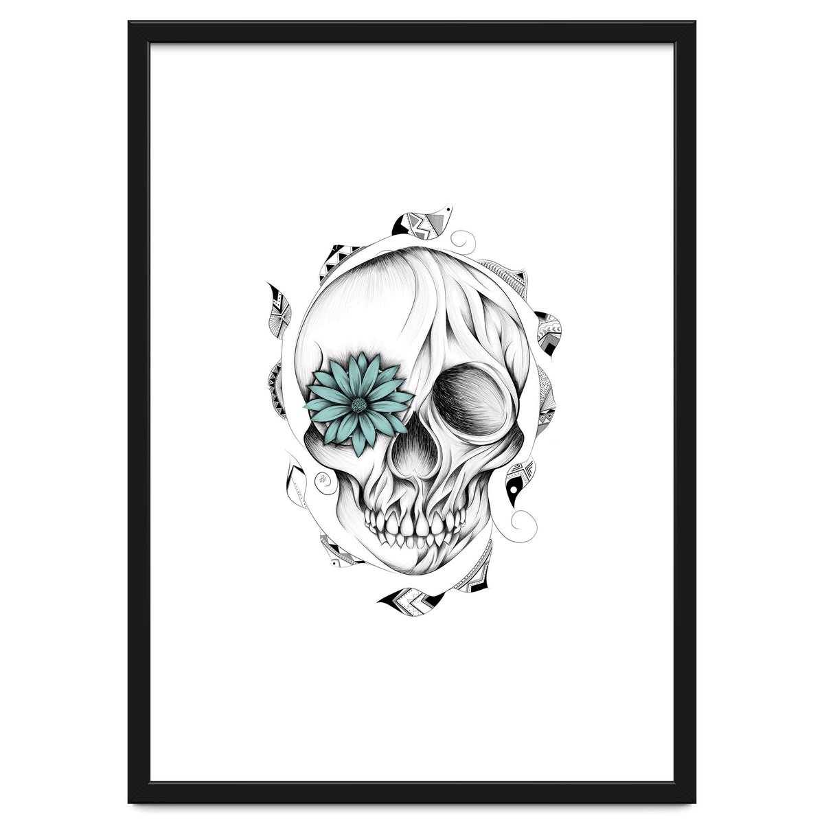 Poetic Wooden Skull