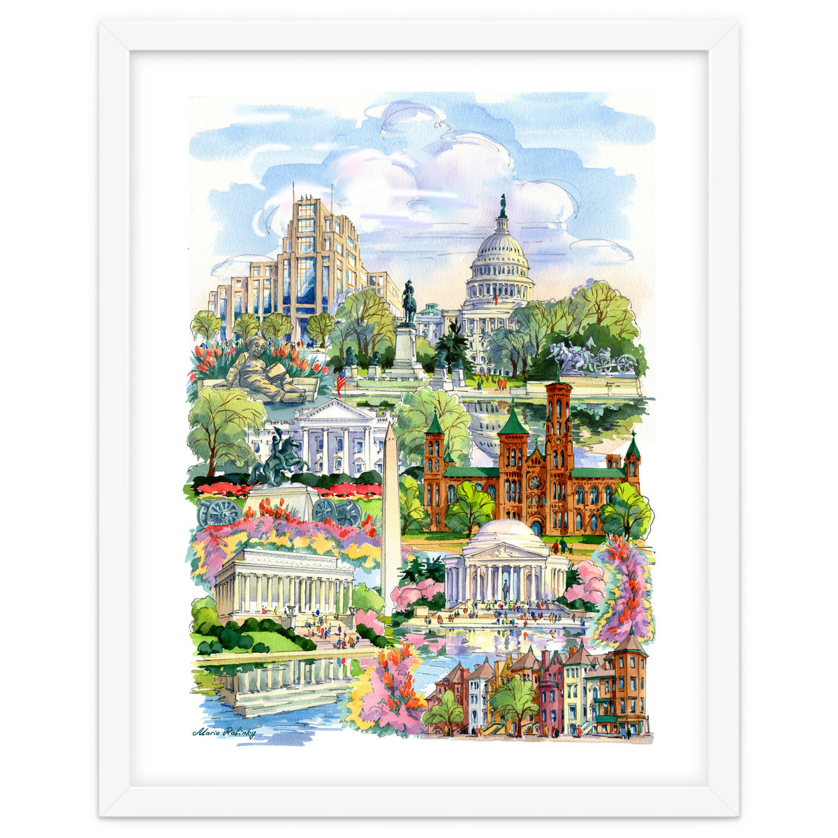 Washington District of Columbia Illustration