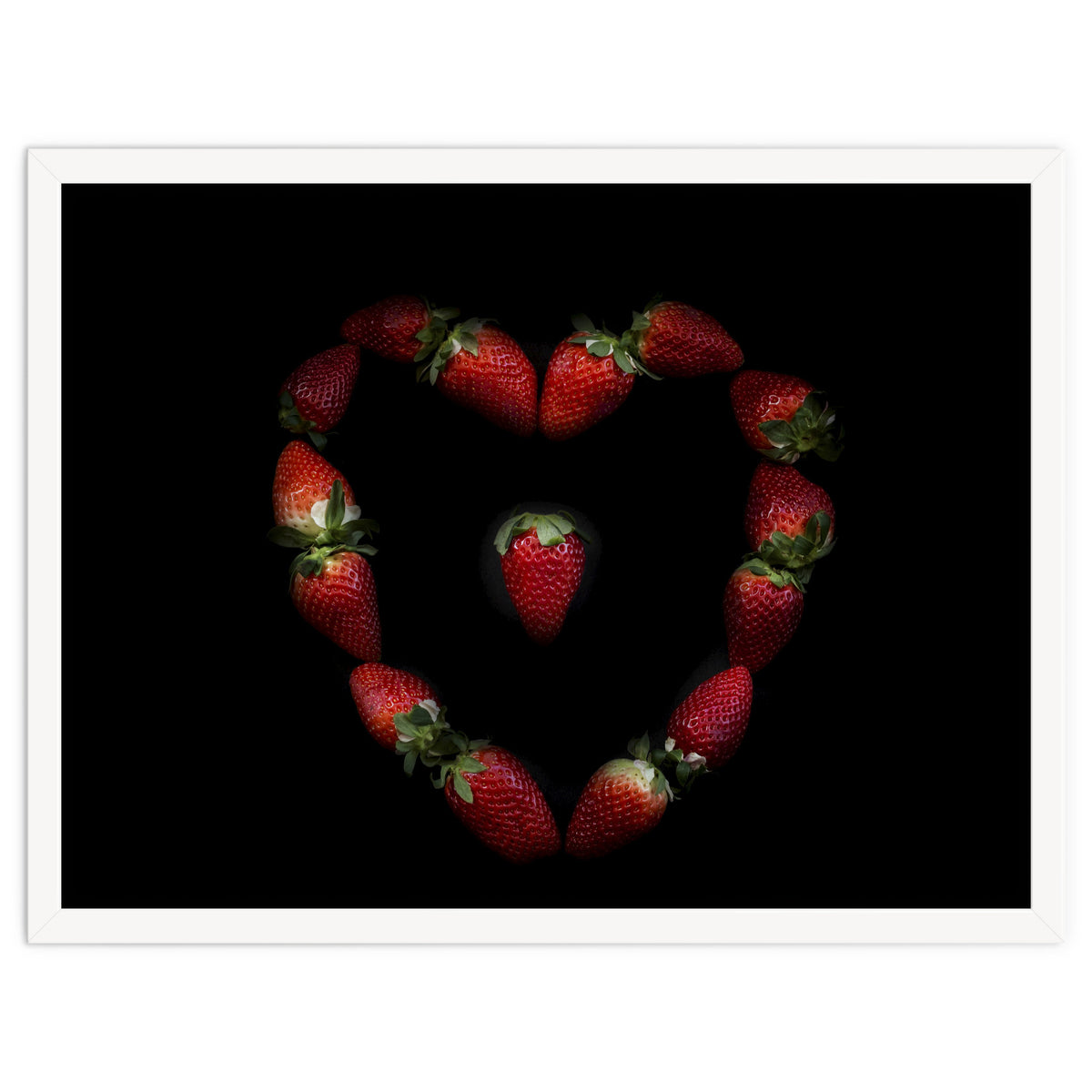 Heart of strawberries