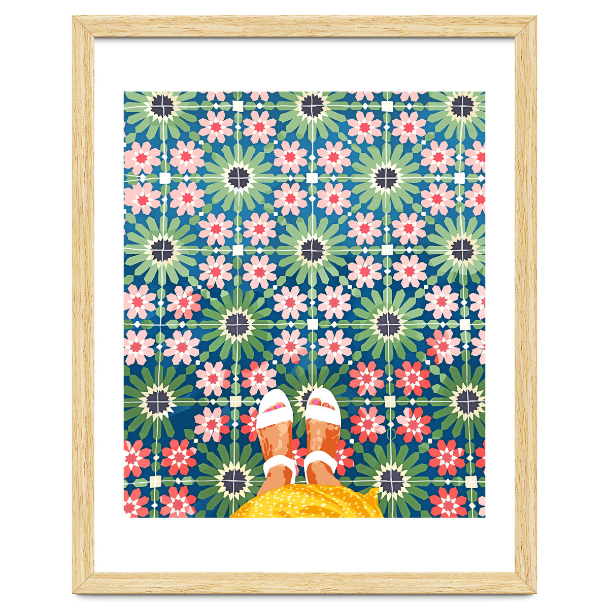 For The Love of Tiles | Moroccan Modern Bohemian Décor | Exotic Travel Watercolor Painting