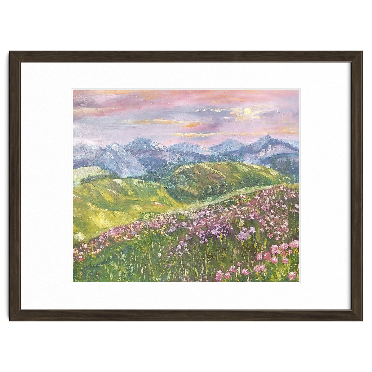 Sunset in the mountains