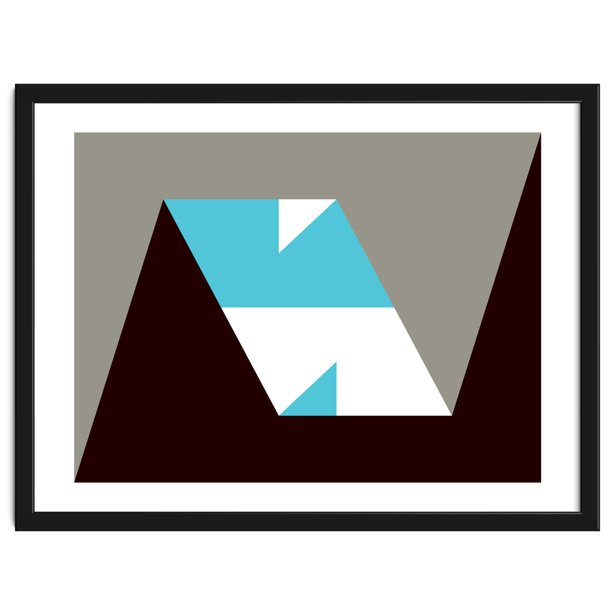 Geometric Shapes No. 48 - grey & blue