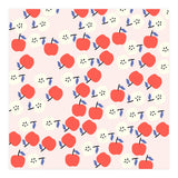 Cute Red Apples Pattern on Pink Background (Print Only) thumbnail