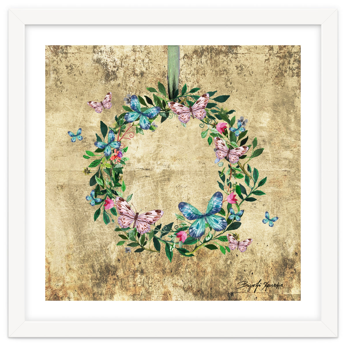 Wreath #Flowers & Butterflies#Royal collection