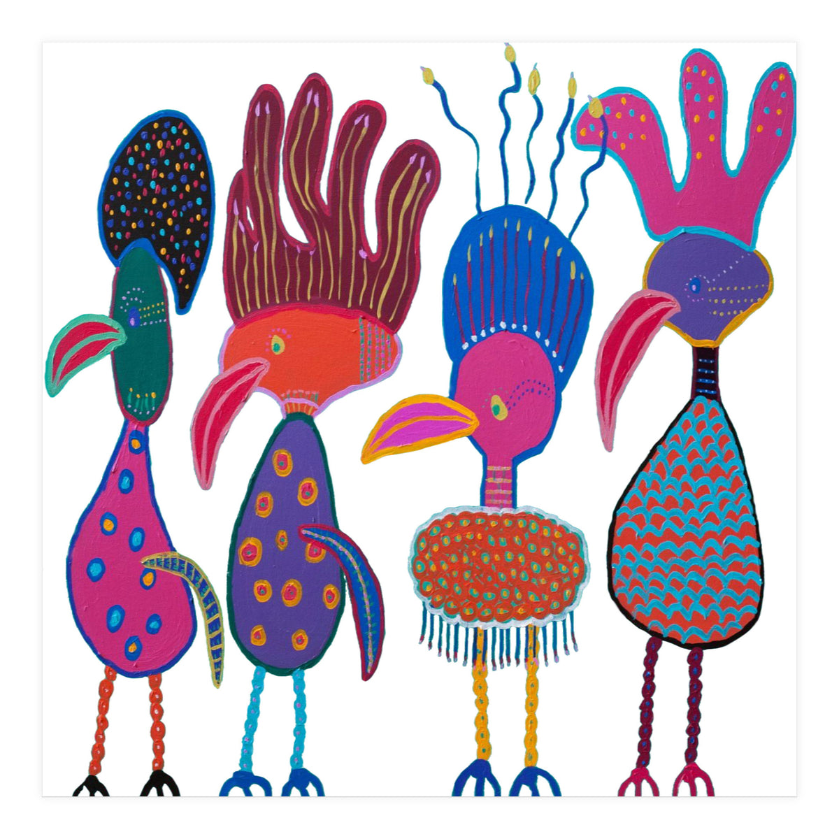 Funny Hats (white) (Print Only)