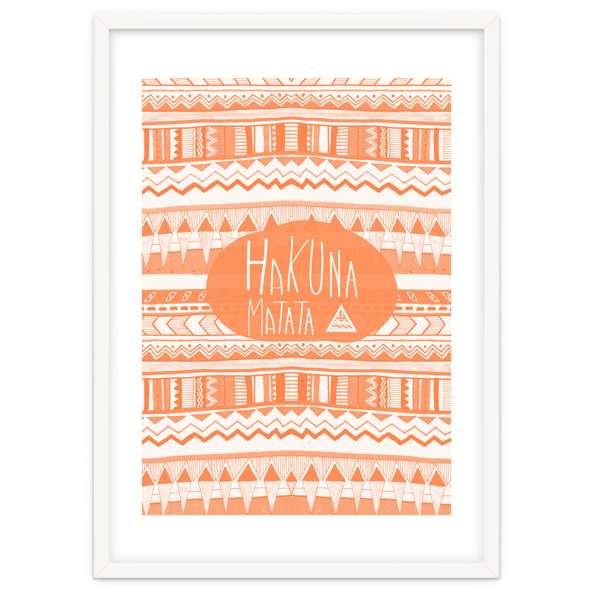 Hakuna Matata Orange Art Print