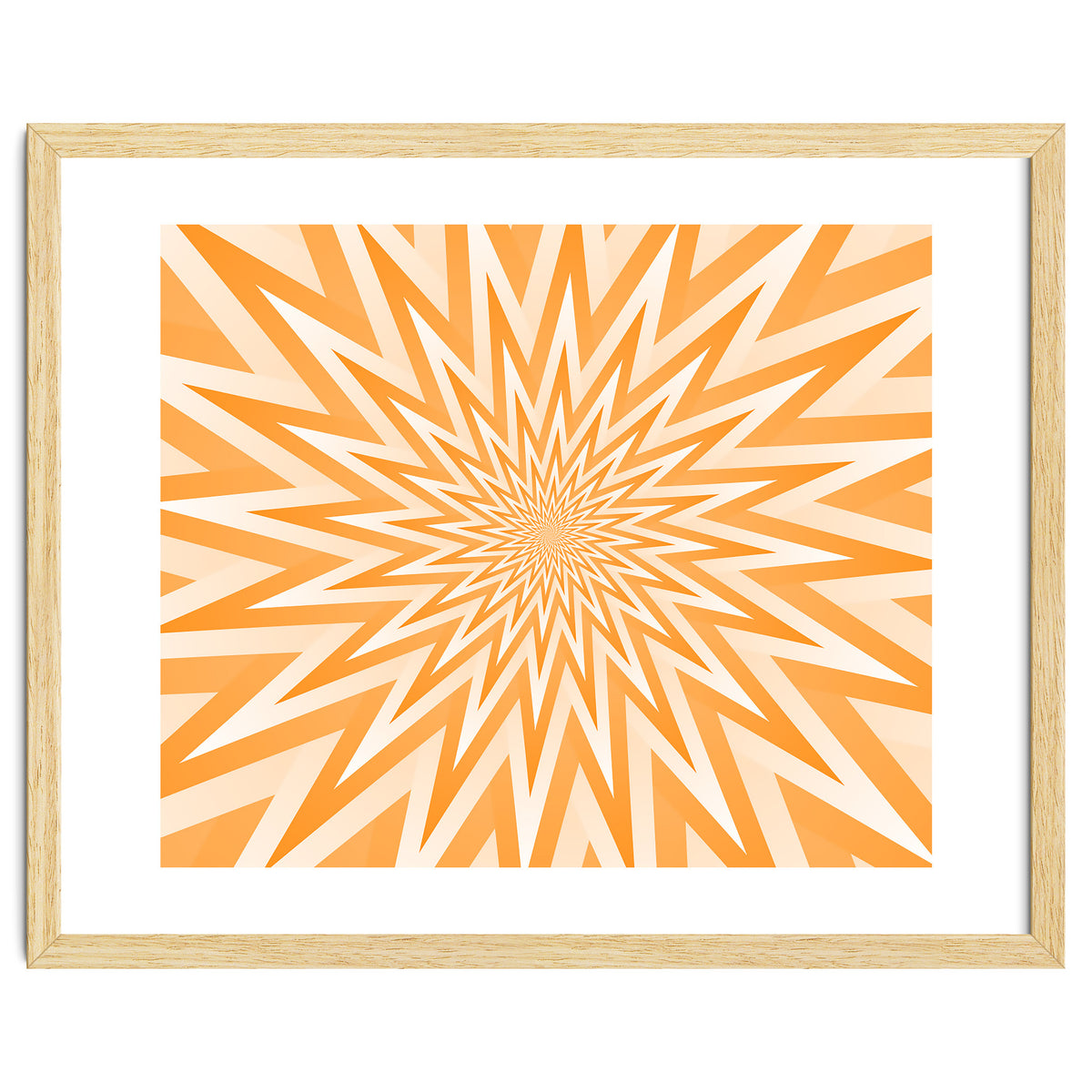 Abstract Orange Geometric Design Art