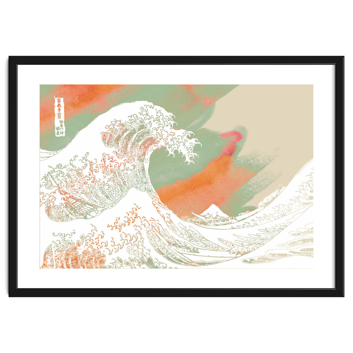 Calm into Great Wave Paint  I