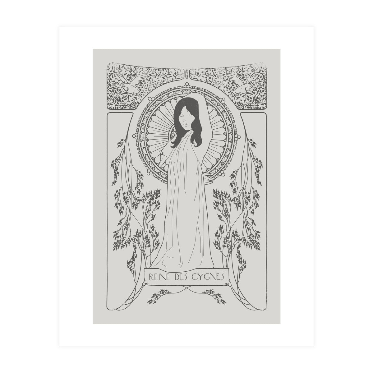 Reine Des Cygnes Grey (Print Only)