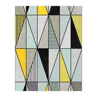 Colorful Concrete Triangles - Yellow, Blue, Grey (Print Only)