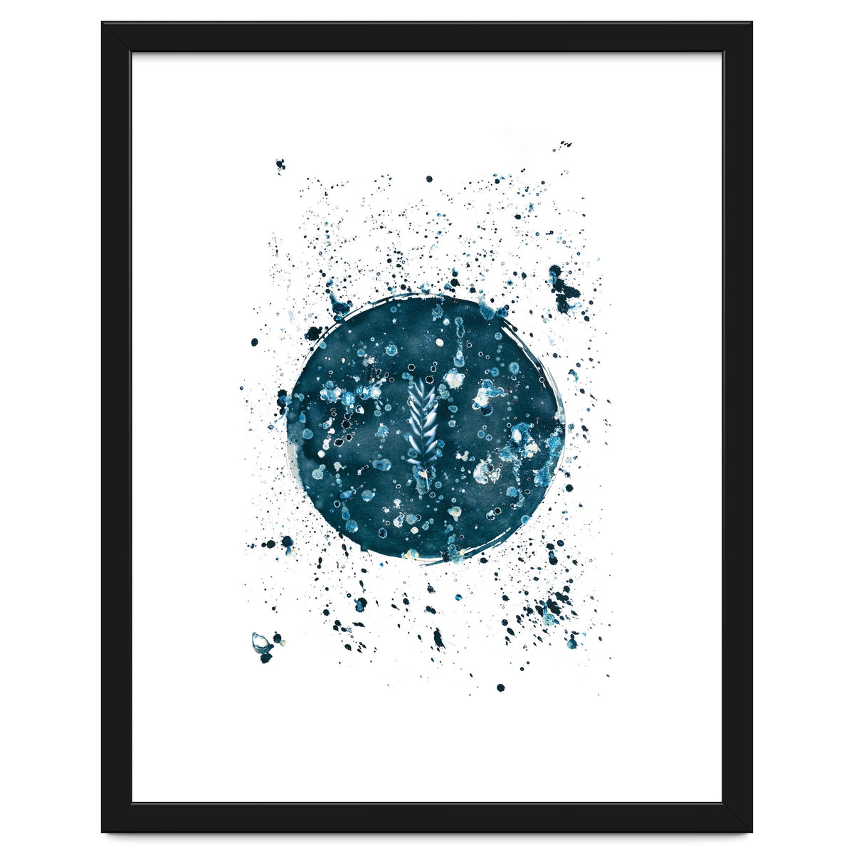 Indigo Blue Botanical Leaves No. 8