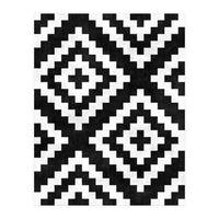 Urban Tribal Pattern No.17 - Aztec - Black and White Concrete (Print Only)