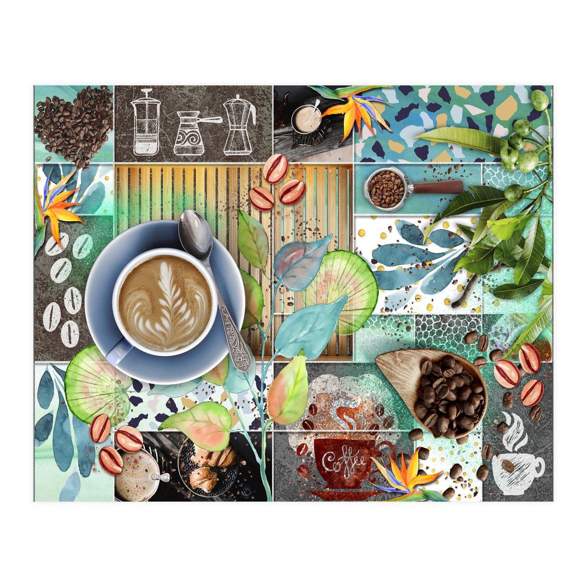 Coffee Shop Collage (Print Only)