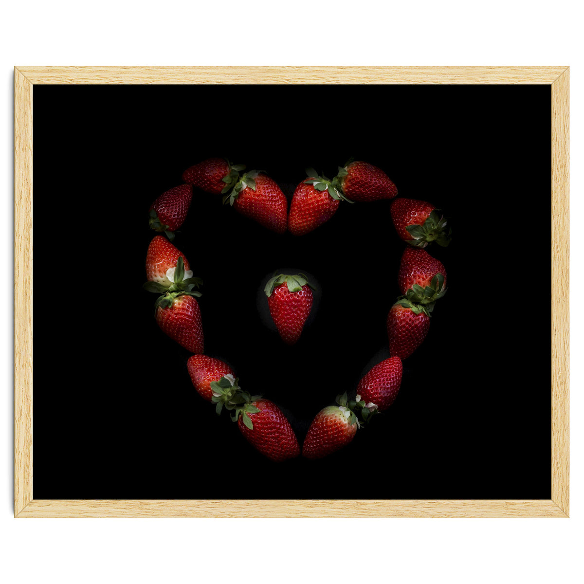 Heart of strawberries