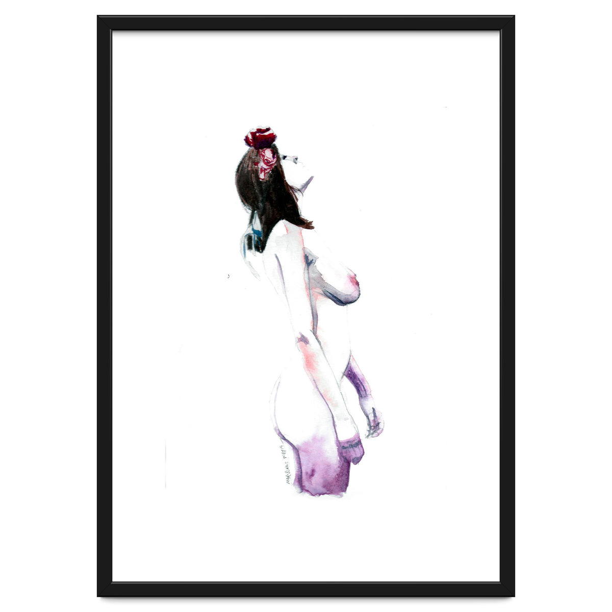 Untitled #32 - Nude with flowers