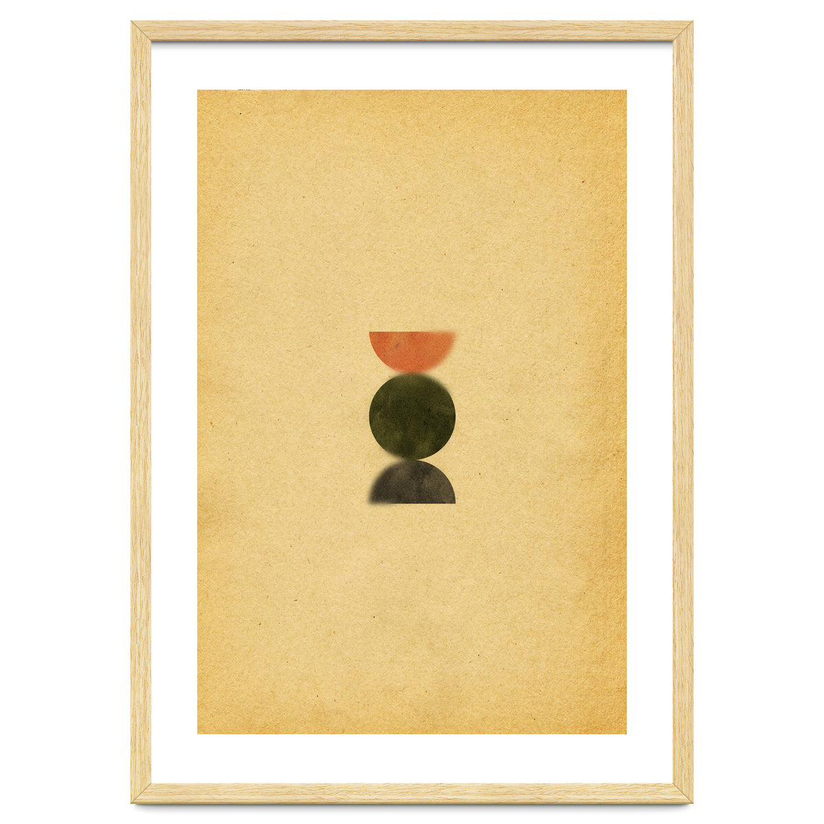 Blurry mid century modern shapes