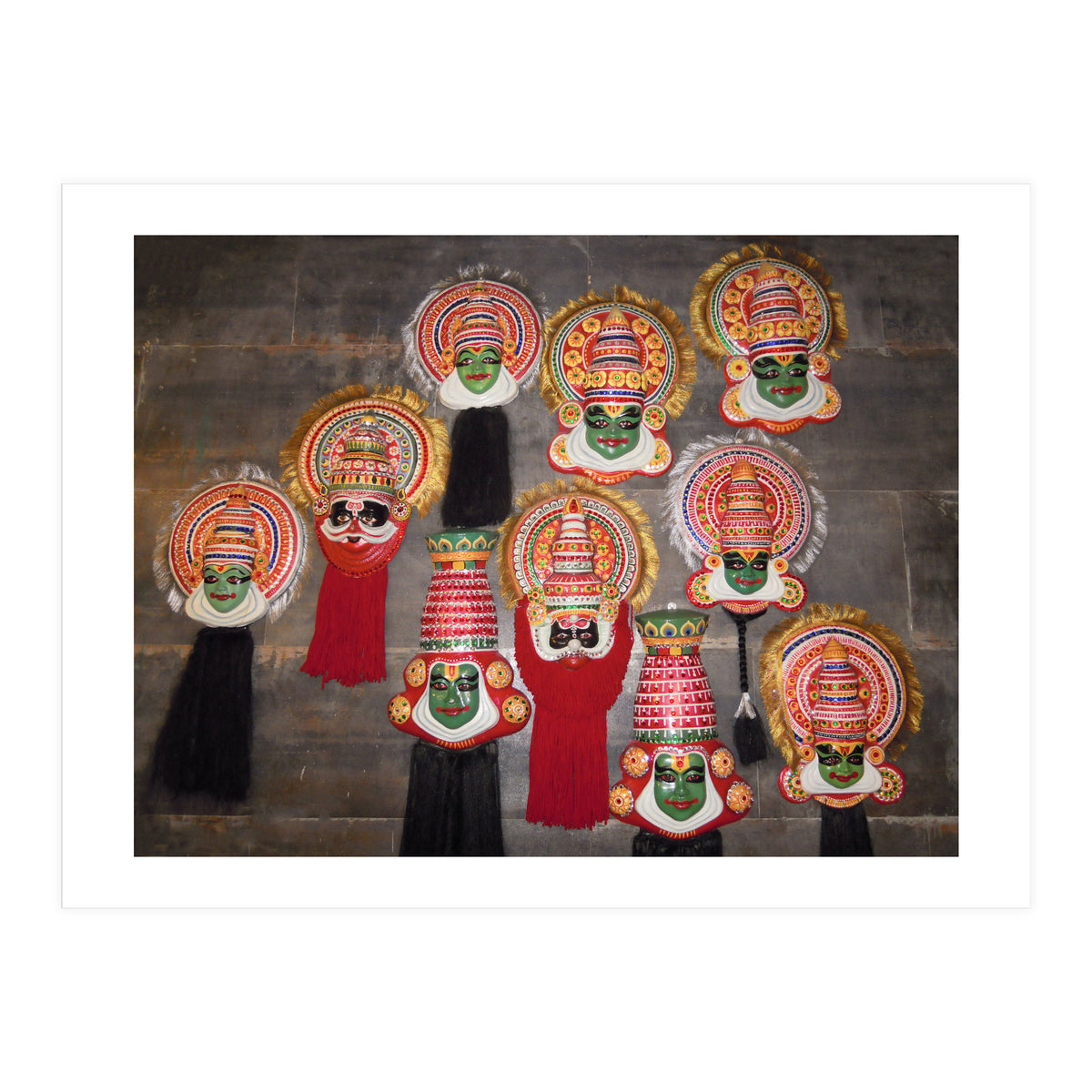 Mask On The Wall - Kathakali Face (Print Only)
