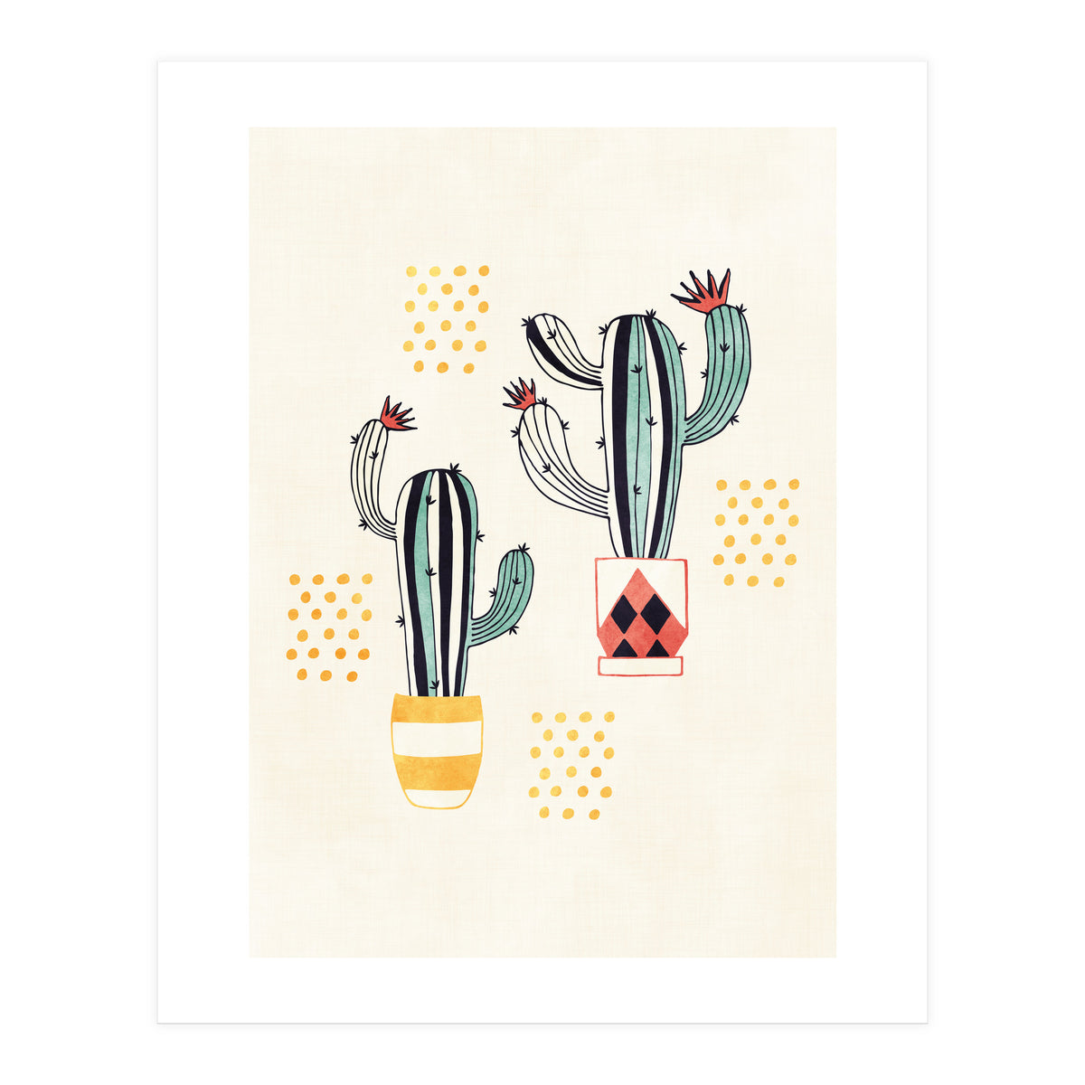 Cactus In A Pot (Print Only)