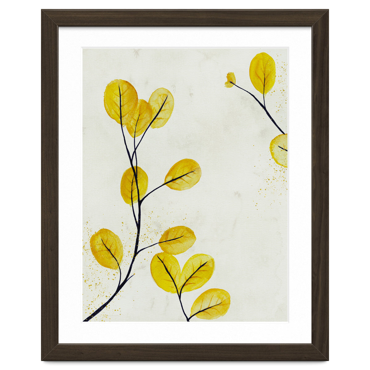 Golden birch leaves