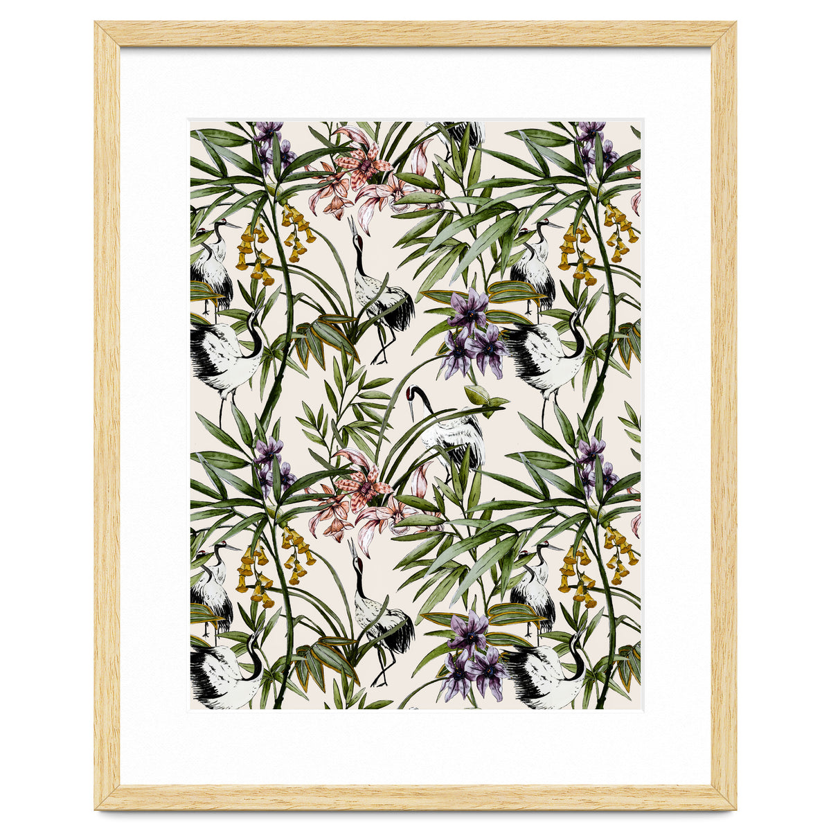 Asian crane pattern - 02