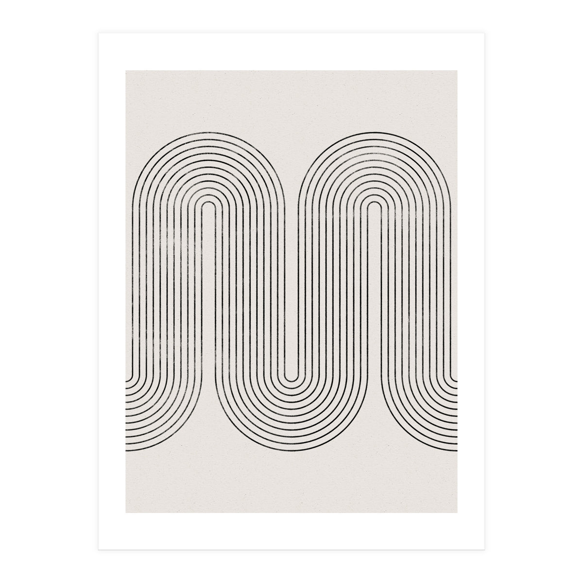 Mid-Century Modern No.28 - Woodblock Print (Print Only)