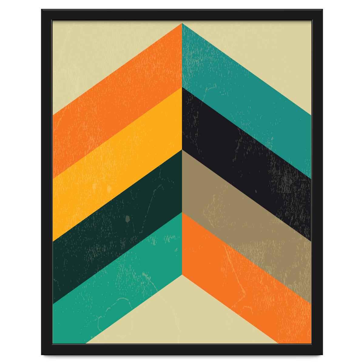 Mid Century Chevron Retro Pop Art