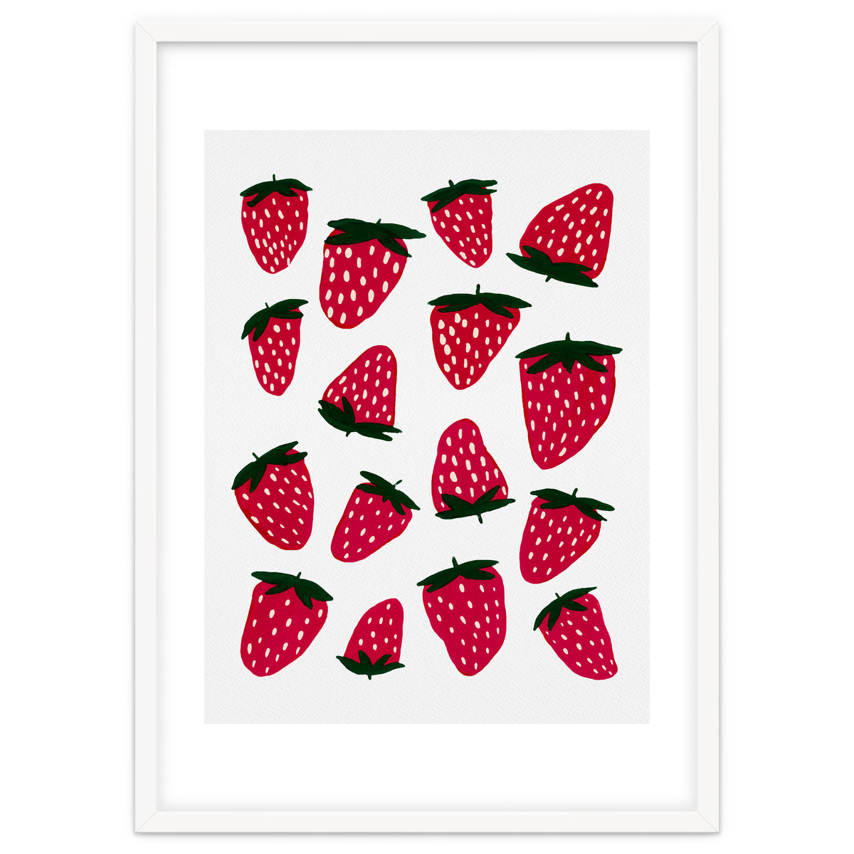 Summer strawberries red