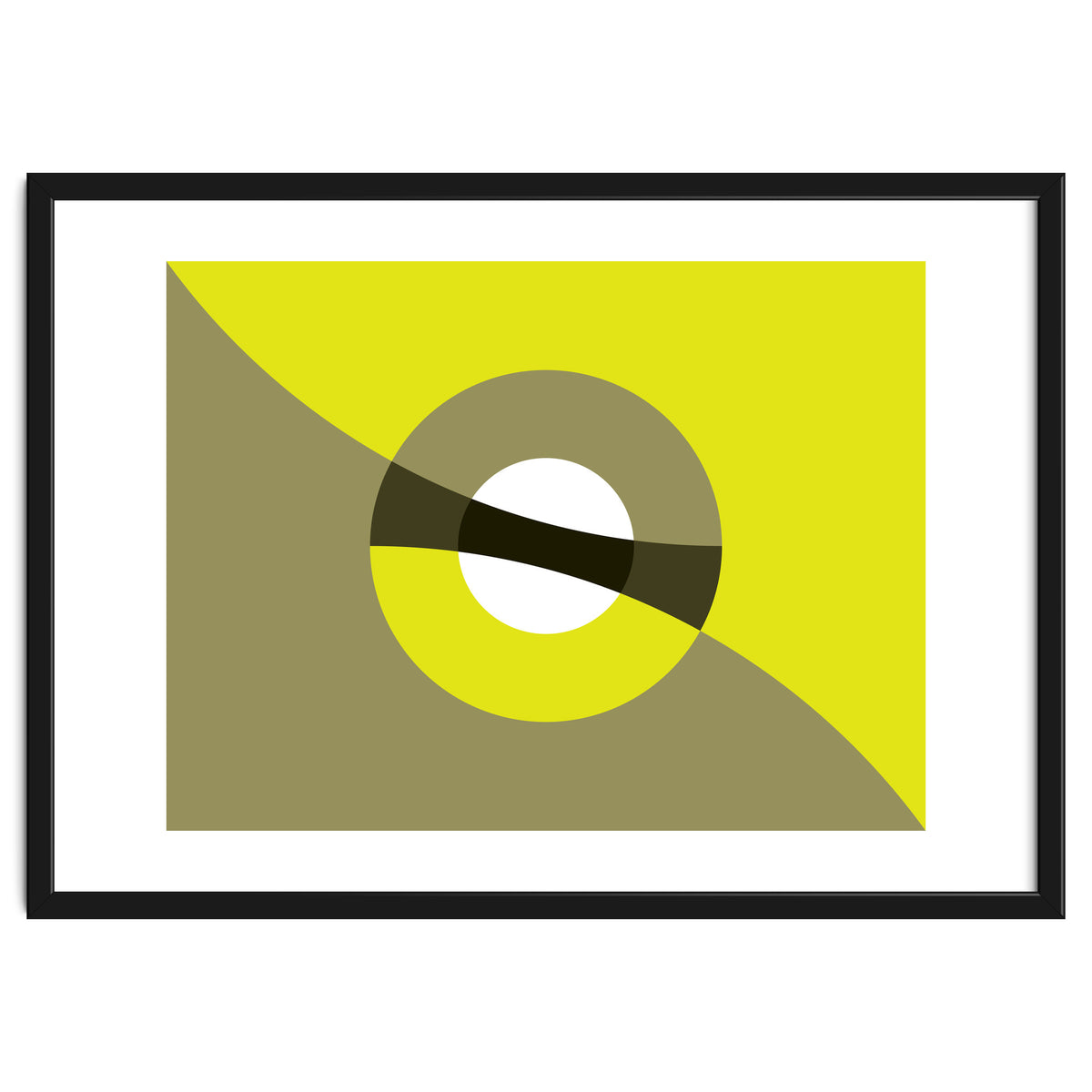 Geometric Shapes No. 44 -  mustard & beige