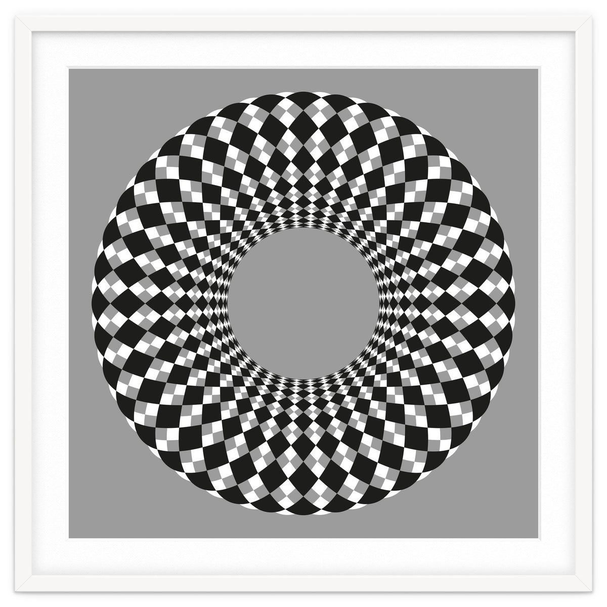 Black and white round