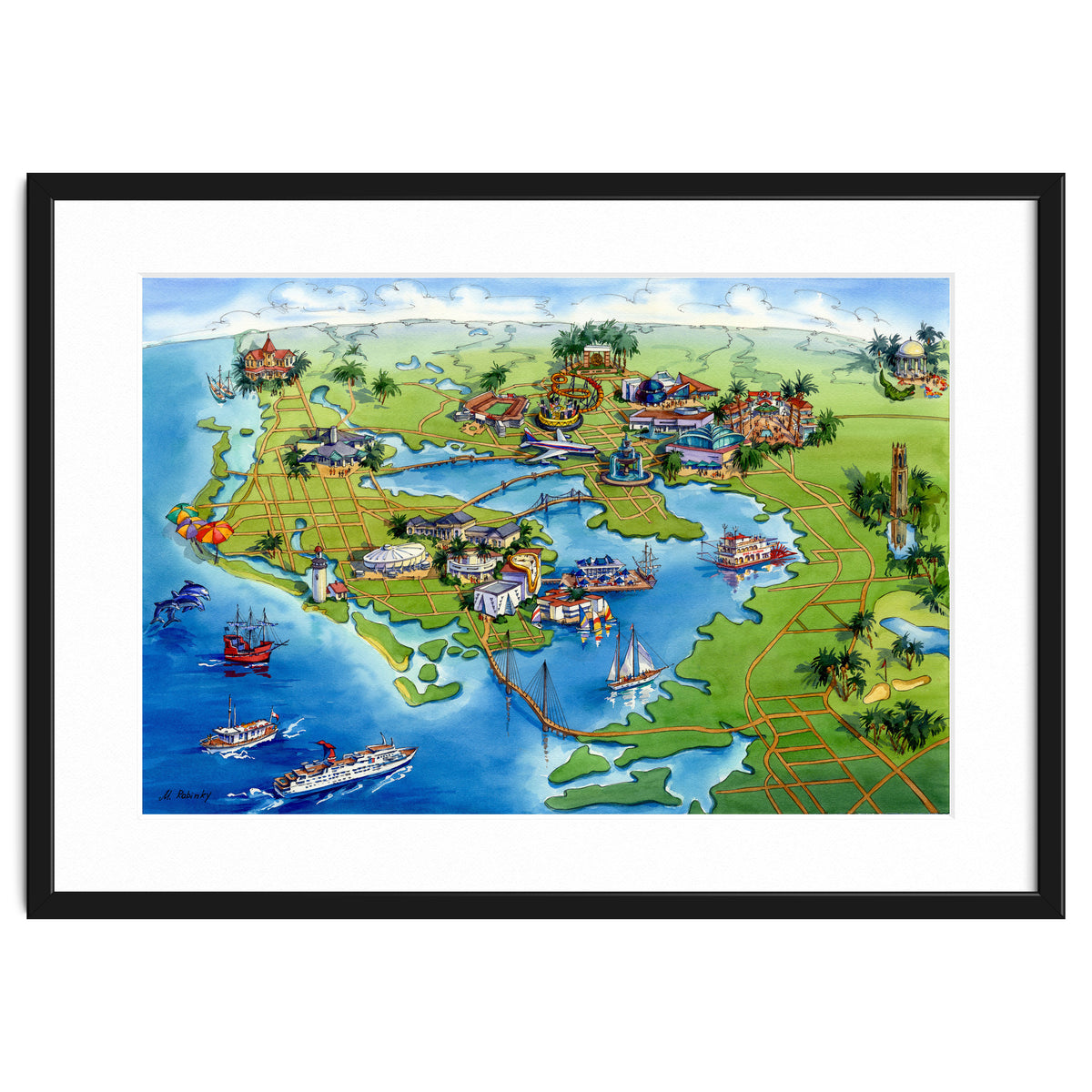 Tampa Bay Illustrated Map