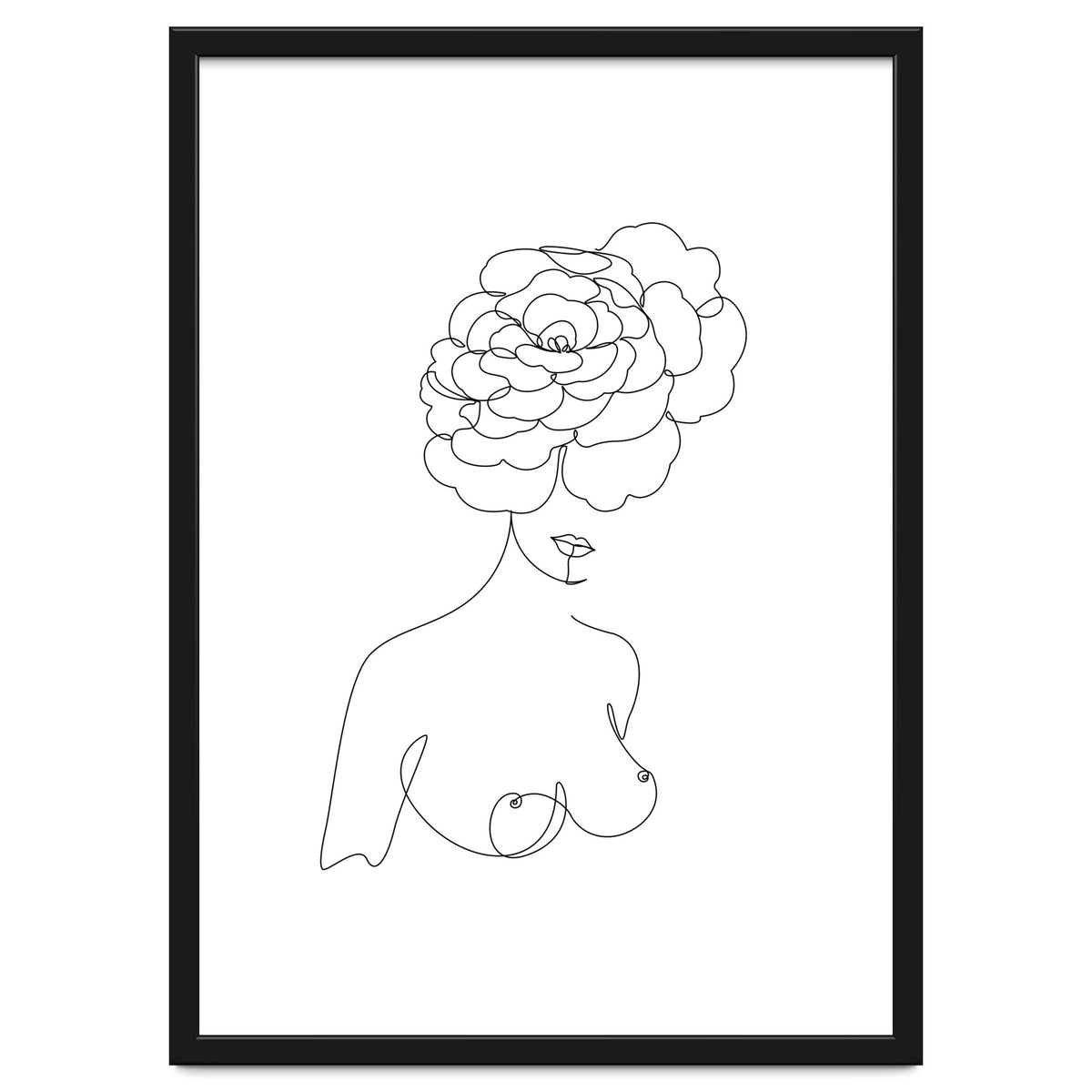 female flower line-b