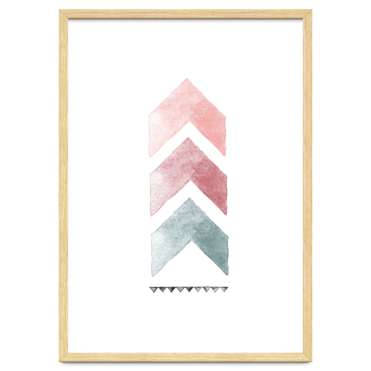 Pink And Blue Watercolor Chevron
