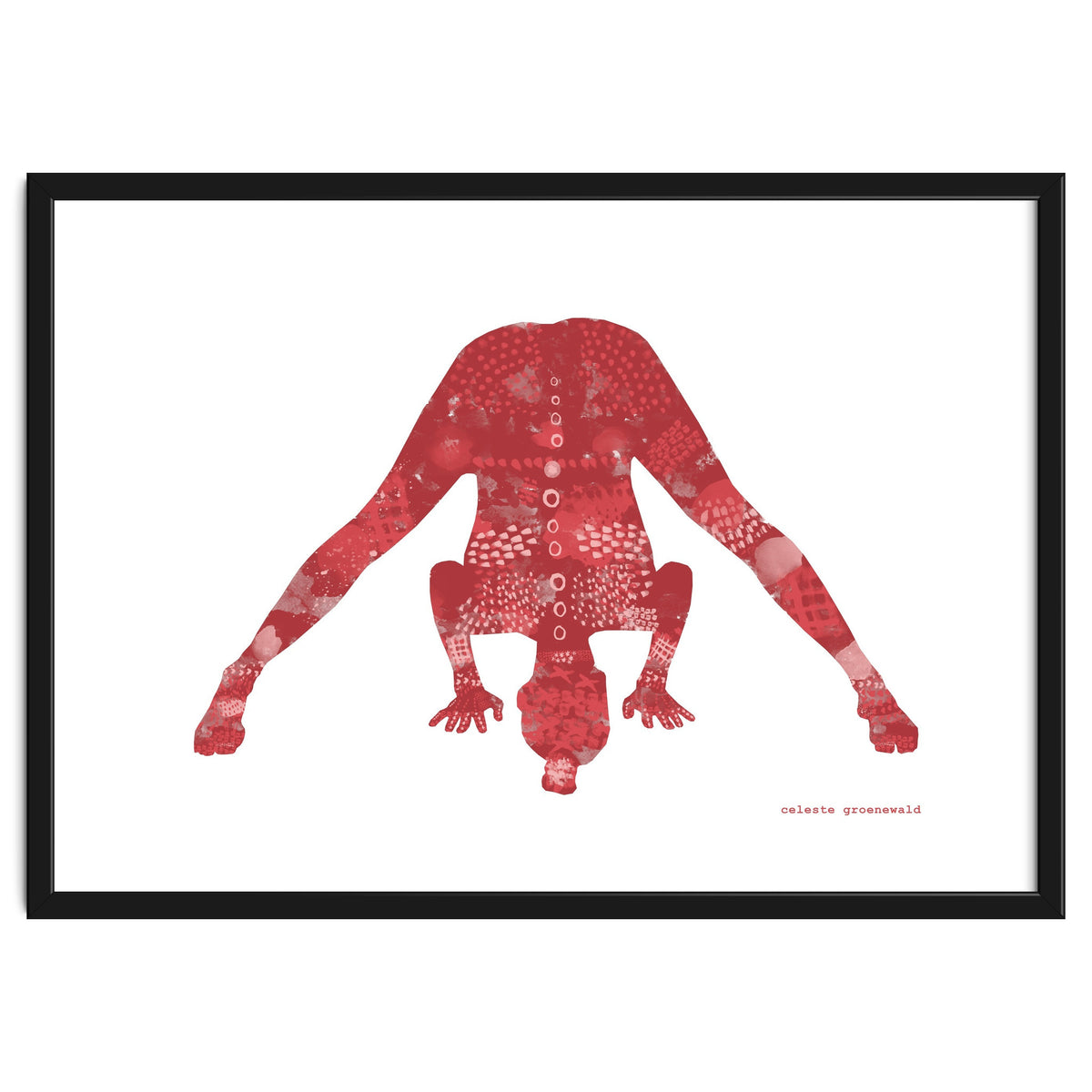 Prasarita Padottanasana in Red