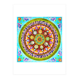 Chakra Mandala, Ayurveda Yoga Aum, Eclectic Colorful Bohemian Sun Sign Moon Sign Zodiac Astrology (Print Only) thumbnail