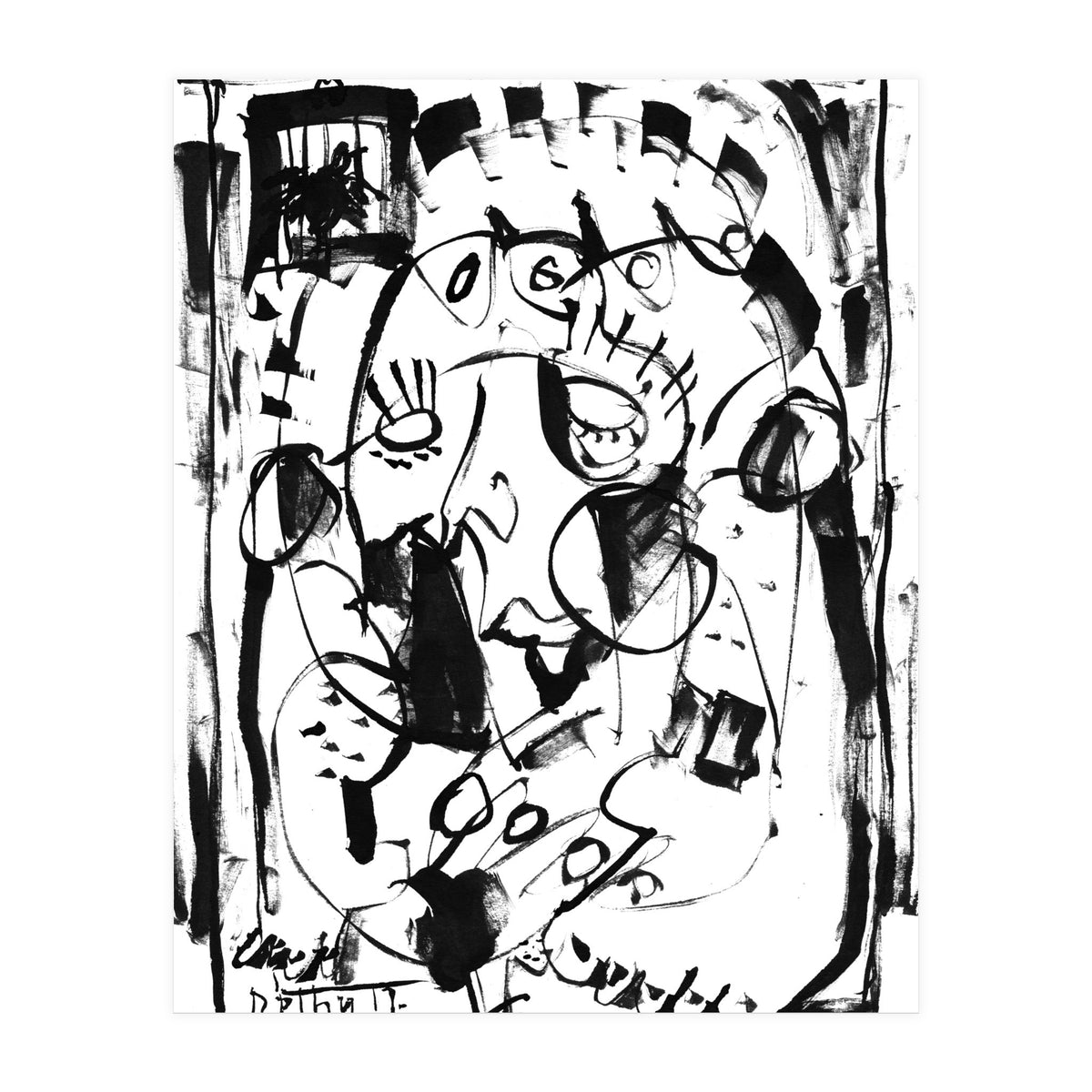 Caged Bird - b&w (Print Only)