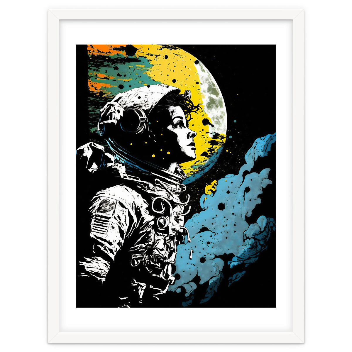 Astronaut Girl Illustration