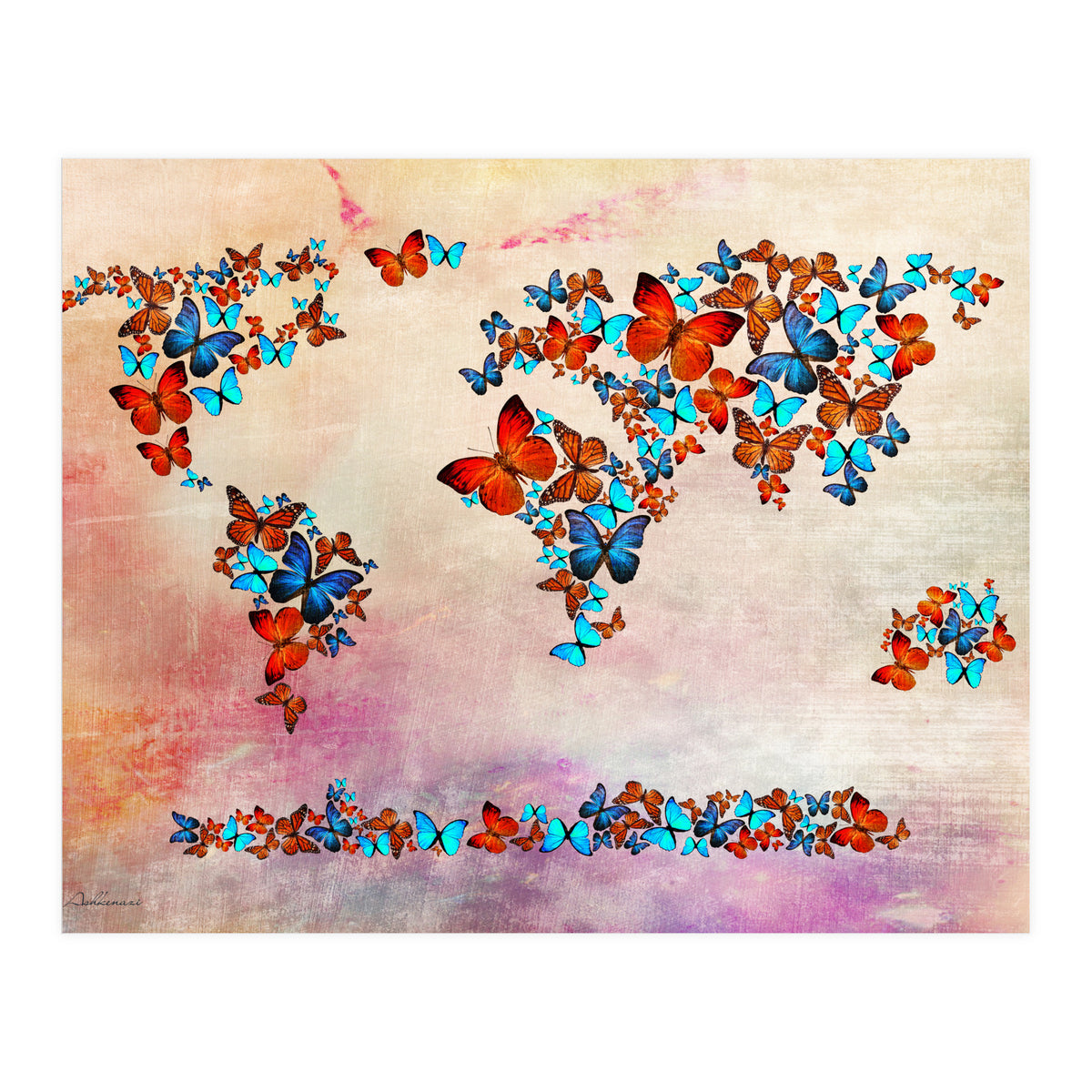 Map Of The World  4 (Print Only)