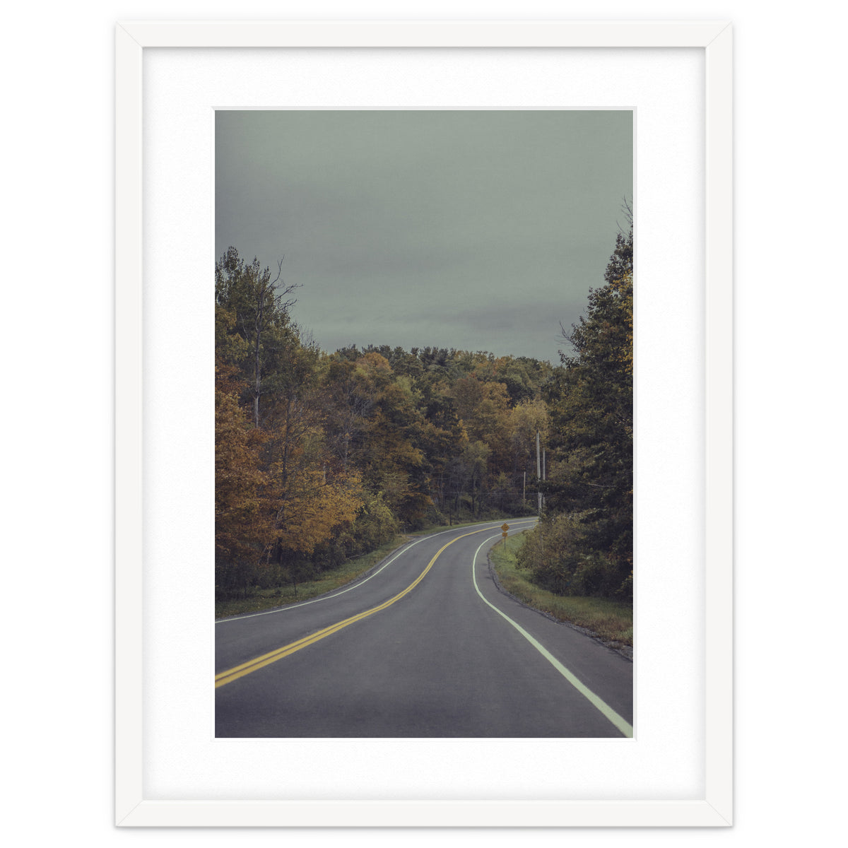 Fall Road in Upstate New York