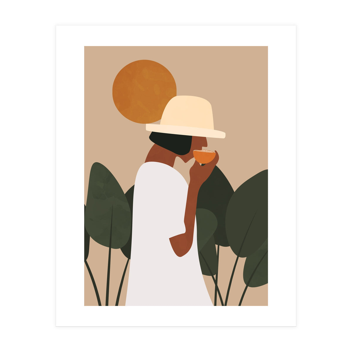 Boho Chic Woman at Park (Print Only)