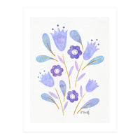 Watercolour Tulips | Purple (Print Only)