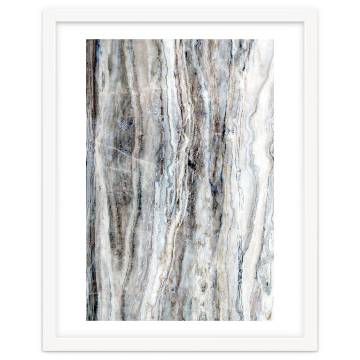 Marble Landscape I Blue and White