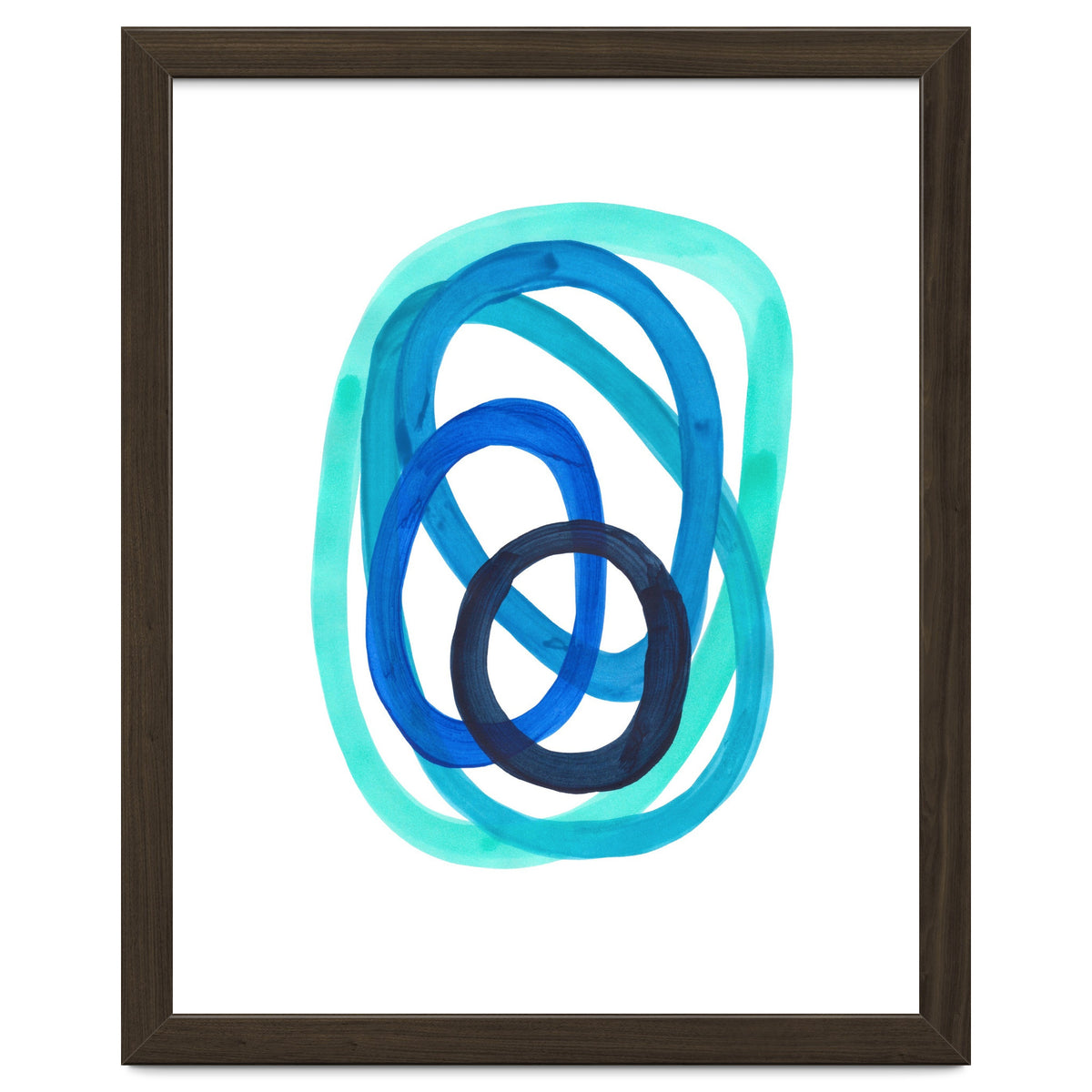 Marine Blues Blue Teal Turquoise Navy Blue Nesting Circles