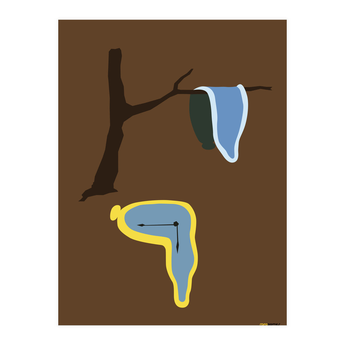 La Persistencia De La Memoria Minimalist (Print Only)