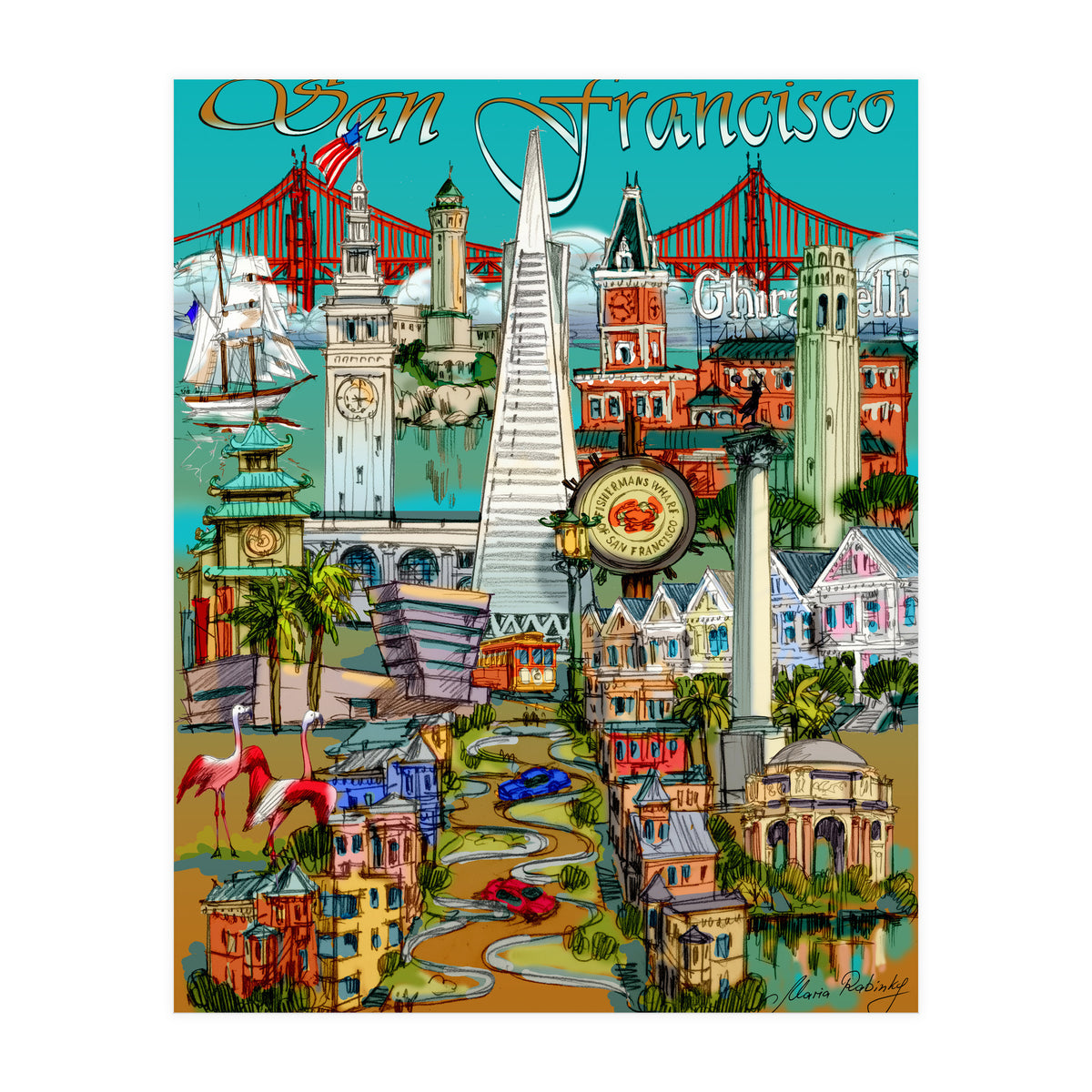 San Francisco Illustration (Print Only)