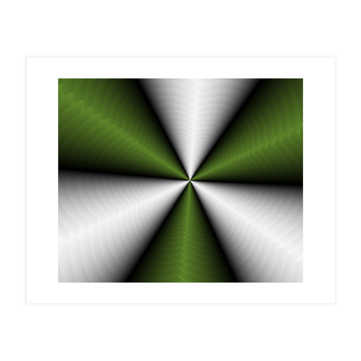 Green Color Modern Interior Art (Print Only)