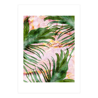 Palm leaf on marble 01 (Print Only)